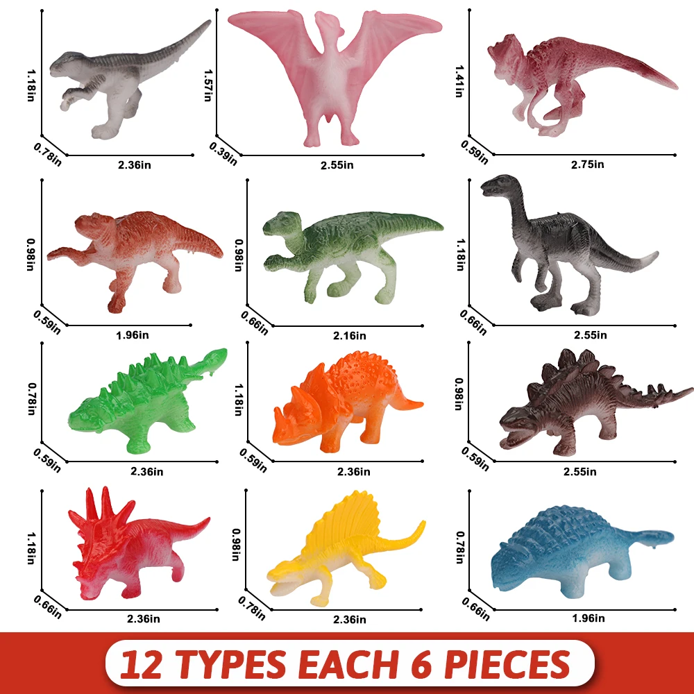 72pcs Mini Dinozaurų Žaislai Vaikams Modeliavimas Dinozaurų Paveikslas Modelis, Žaislai, Rinkiniai, Berniukams, Mergaitėms, Vaikams, Gimtadienio Dovanos Partija Pasisako